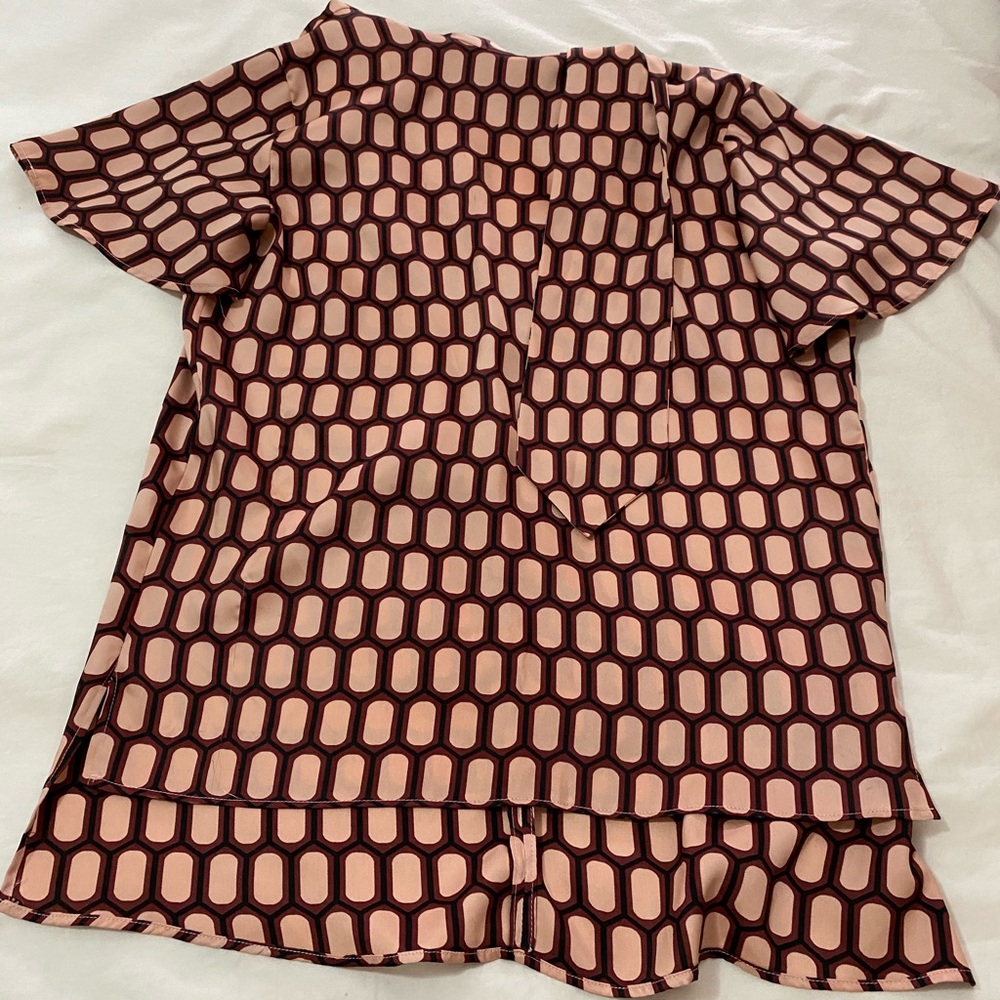 Poly blouse with back tie